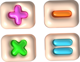 3d ilustración calculadora símbolo icono png