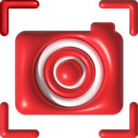 Photography focus point icon illustration 3D png