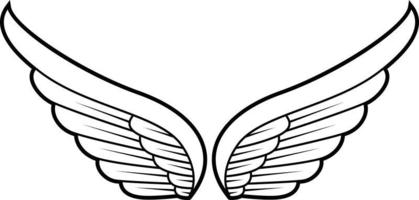 Vector Clip Art Of Wings, Stencil Art