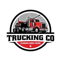 timber truck illustration logo vector