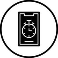 Mobile Stopwatch Vector Icon Design