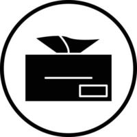 diseño de icono de vector de caja de pañuelos