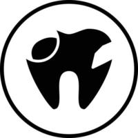 Broken Tooth Vector Icon Design