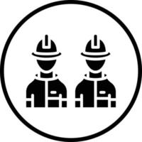 Firefighter Team Vector Icon Design