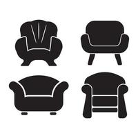 Sofa chair logo icon,illustration design template vector