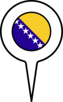 Bosnia and Herzegovina flag Map pointer icon. png