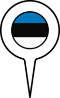 Estonia bandiera carta geografica pointer icona. png