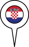 Croatie drapeau carte aiguille icône. png