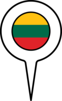 Lithuania flag Map pointer icon. png