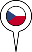 Czech flag Map pointer icon. png