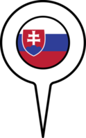 Eslováquia bandeira mapa ponteiro ícone. png