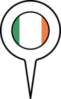 Irlande drapeau carte aiguille icône. png