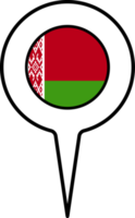 Wit-Rusland vlag kaart wijzer icoon. png