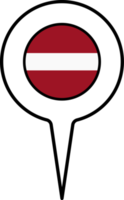 Latvia flag Map pointer icon. png