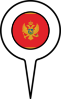 Montenegro flag Map pointer icon. png