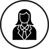 Lady Lawyer Vector Icon Design