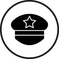 diseño de icono de vector de sombrero de policía