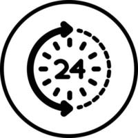 Diseño de icono de vector de 24 horas