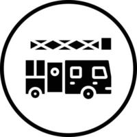 Ladder Truck Vector Icon Design