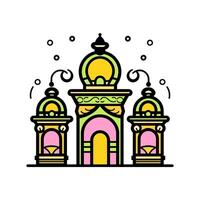 Arabic lantern illustration free, lantern icon vector, lantern outline, colorful lantern, Ramadan lantern vector