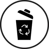 diseño de icono de vector de papelera de reciclaje