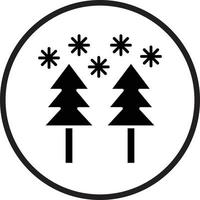 Snow Forest Vector Icon Design