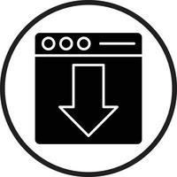 Webpage Download Vector Icon Design