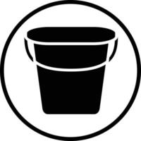 Water Bucket Vector Icon Design