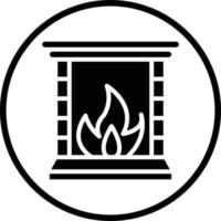 Fireplace Vector Icon Design