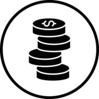 Stack Of Coins Vector Icon Design