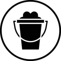 Sand Bucket Vector Icon Design