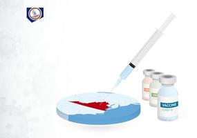 Vaccination in Virginia with different type of COVID-19 vaccine. Concept with the vaccine injection in the map of Virginia. vector