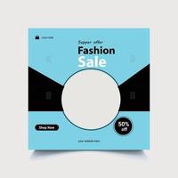 Vector Social media fashion sale template design