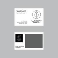 Business card print template with company logo. Vector illustration. Creative Business Card Template