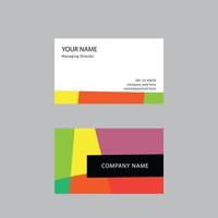 Stylish professional and designer business card set or visiting card set with colorful shapes vector