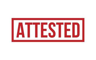 Attested Rubber Stamp Seal Vector