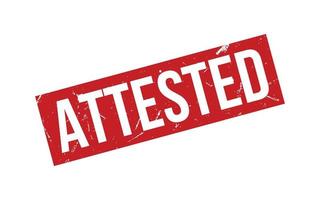 Attested Rubber Stamp Seal Vector