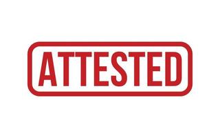 Attested Rubber Stamp Seal Vector