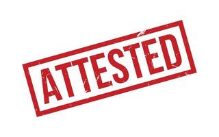 Attested Rubber Stamp Seal Vector