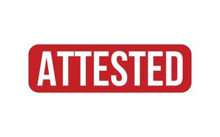 Attested Rubber Stamp Seal Vector