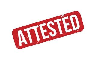 Attested Rubber Stamp Seal Vector
