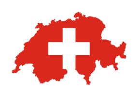 Suiza mapa bandera dentro png