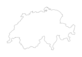 Switzerland map in white color png