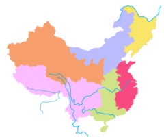 China map with high detail, political Asian map. Multicolor map set png