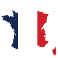 Frankrijk kaart vlag binnen met hoog detail png