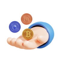 crypto handel 3d icoon png