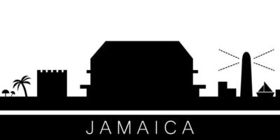 Jamaica detailed skyline vector icon