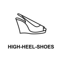 high-heeled shoes vector icon