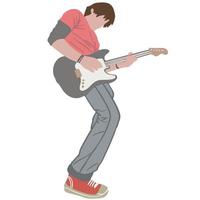 Man playing guitar ,good for graphic design resources. vector