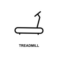 treadmill simple line vector icon